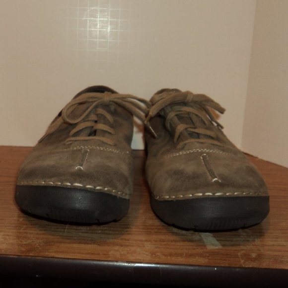 Josef Seibel Women's Size 42 (US 11) Shoes Loafers Suede Taupe Lace Up - Picture 2 of 12